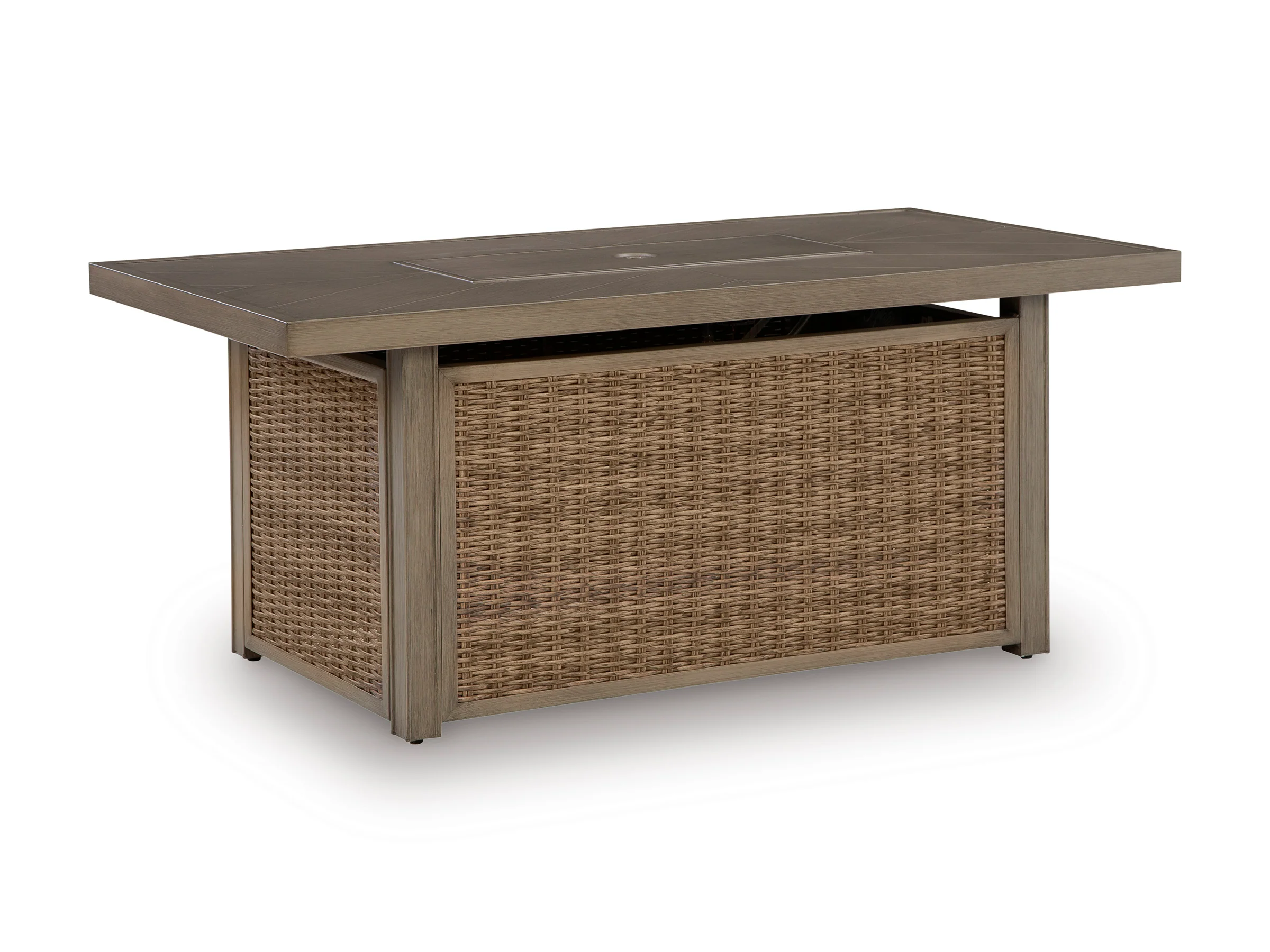 Revare Beach Rectangular Fire Pit Table