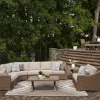 Ashley Revare Beach Outdoor Patio Curved Corner Chair w/Cushion