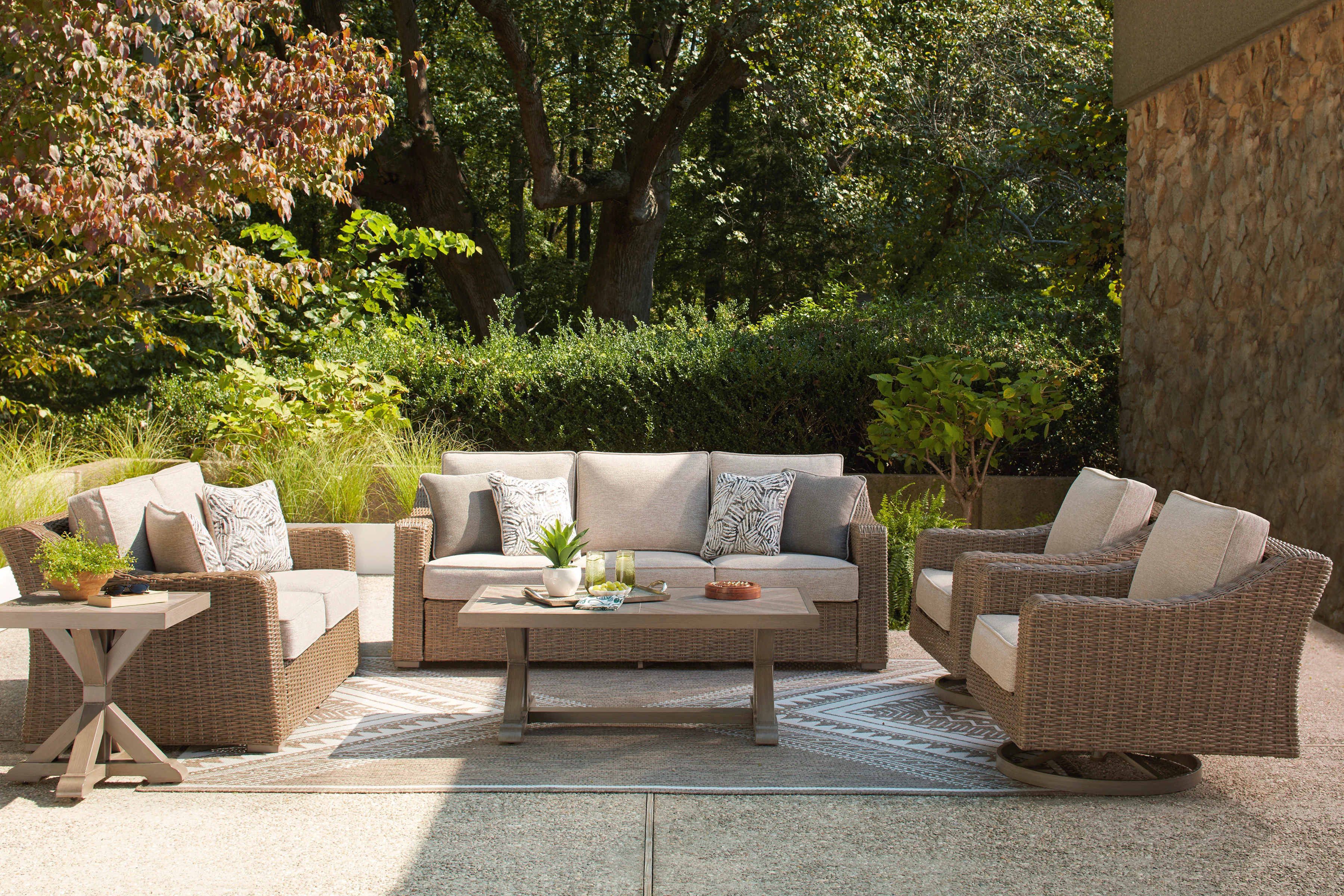 Ashley Revare Beach Outdoor Patio Square End Table