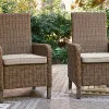 Ashley Revare Beach Outdoor Patio Arm Chair With Cushion (Set of 2)