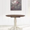 Mellintine Round Drop Leaf Dining Table