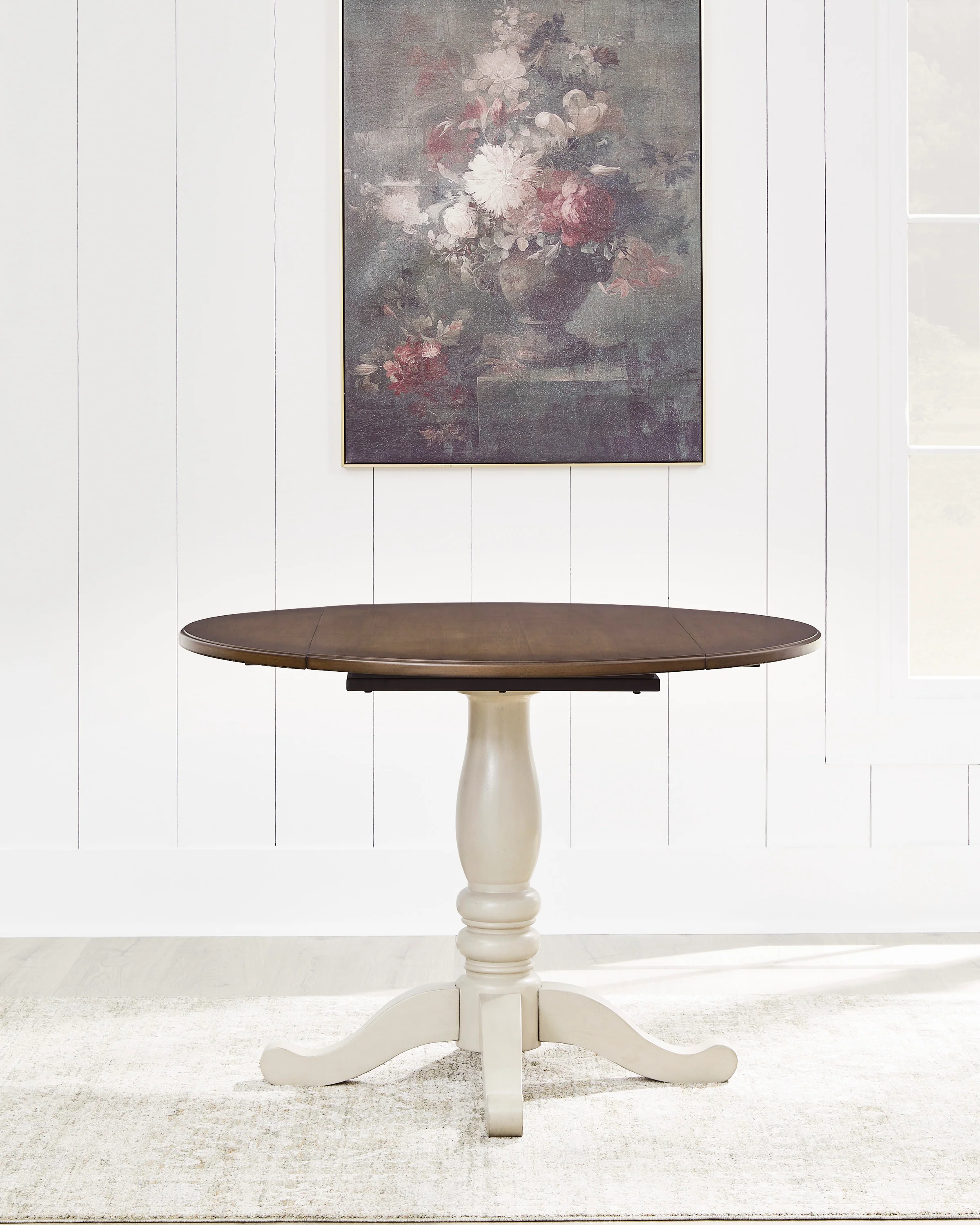 Mellintine Round Drop Leaf Dining Table