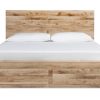 Queen panel storage bed with 1