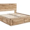 Queen panel storage bed with 1