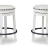 Valebeck Upholstered Counter Height Swivel Stool (Set of 2)