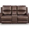 Beryton Power Reclining Console Loveseat with Adjustable Headrest