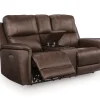 Beryton Power Reclining Console Loveseat with Adjustable Headrest