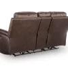 Beryton Power Reclining Console Loveseat with Adjustable Headrest