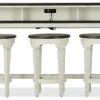 Caden Sofa Table and 3 Stools