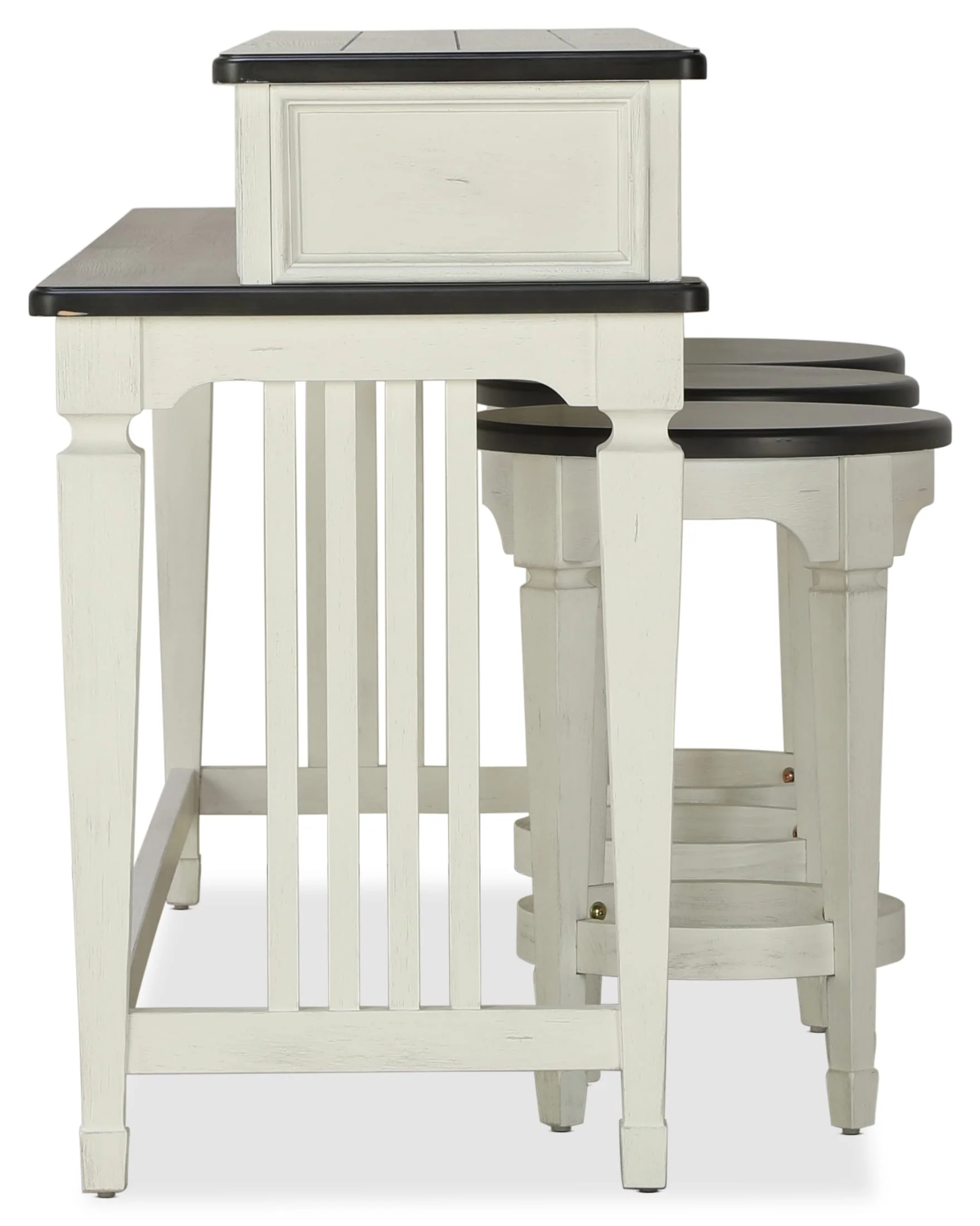 Caden Sofa Table and 3 Stools