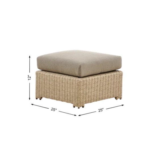 Sydney Outdoor Patio Ottoman w/cushion