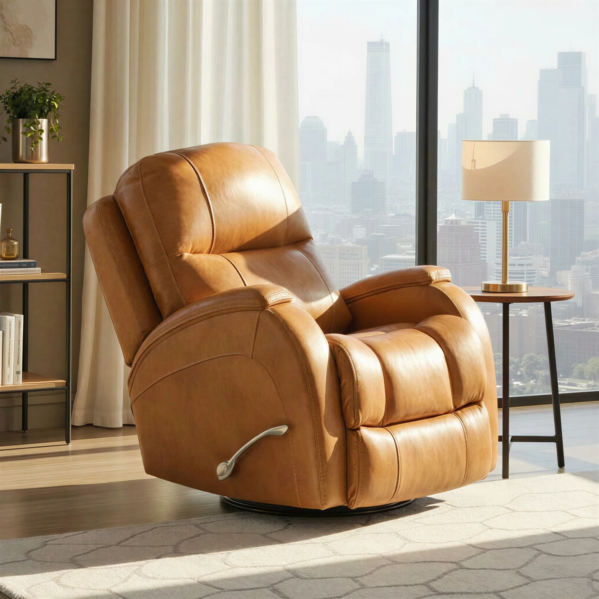 Tango Leather Swivel Glider Recliner