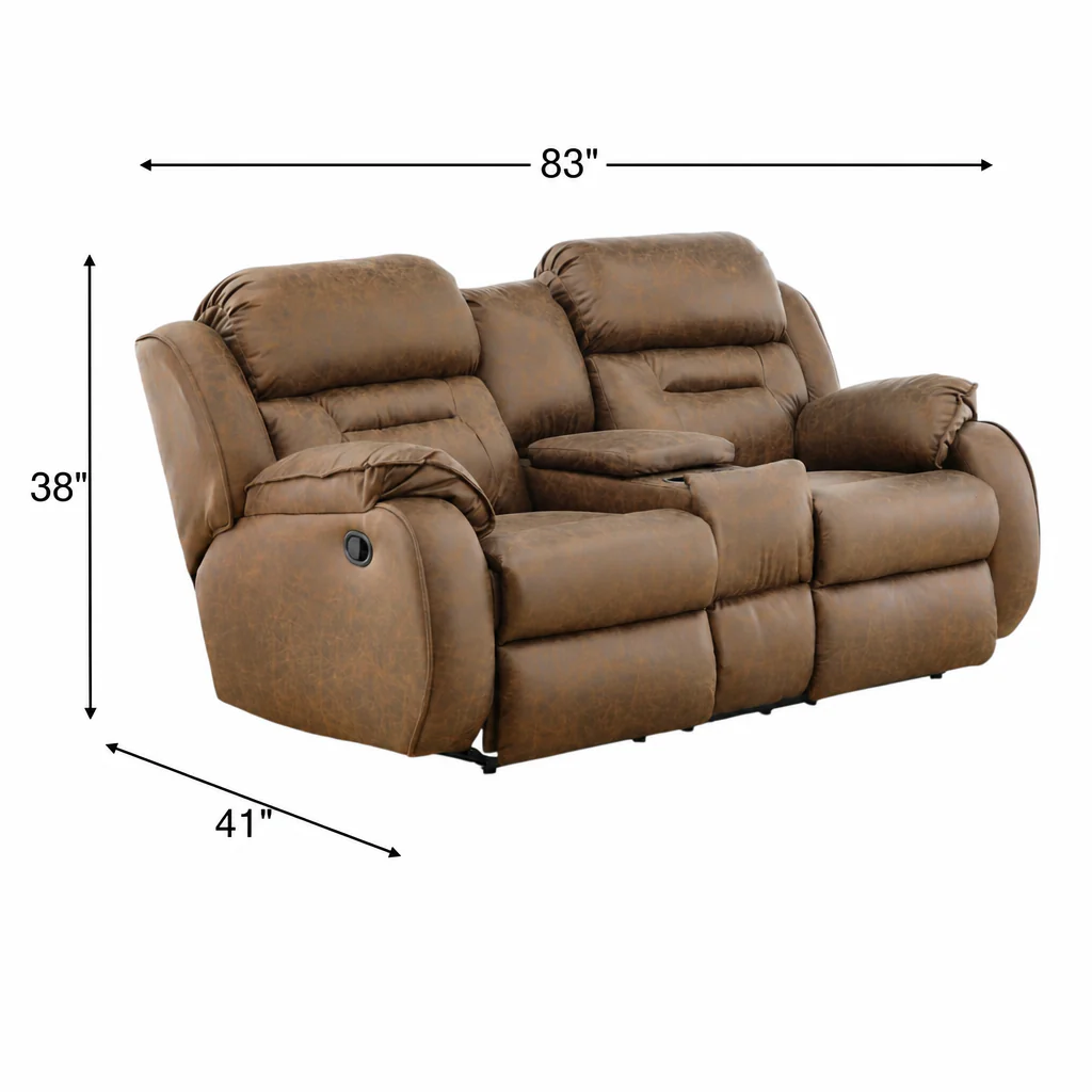 Bellevue Reclining Console Loveseat