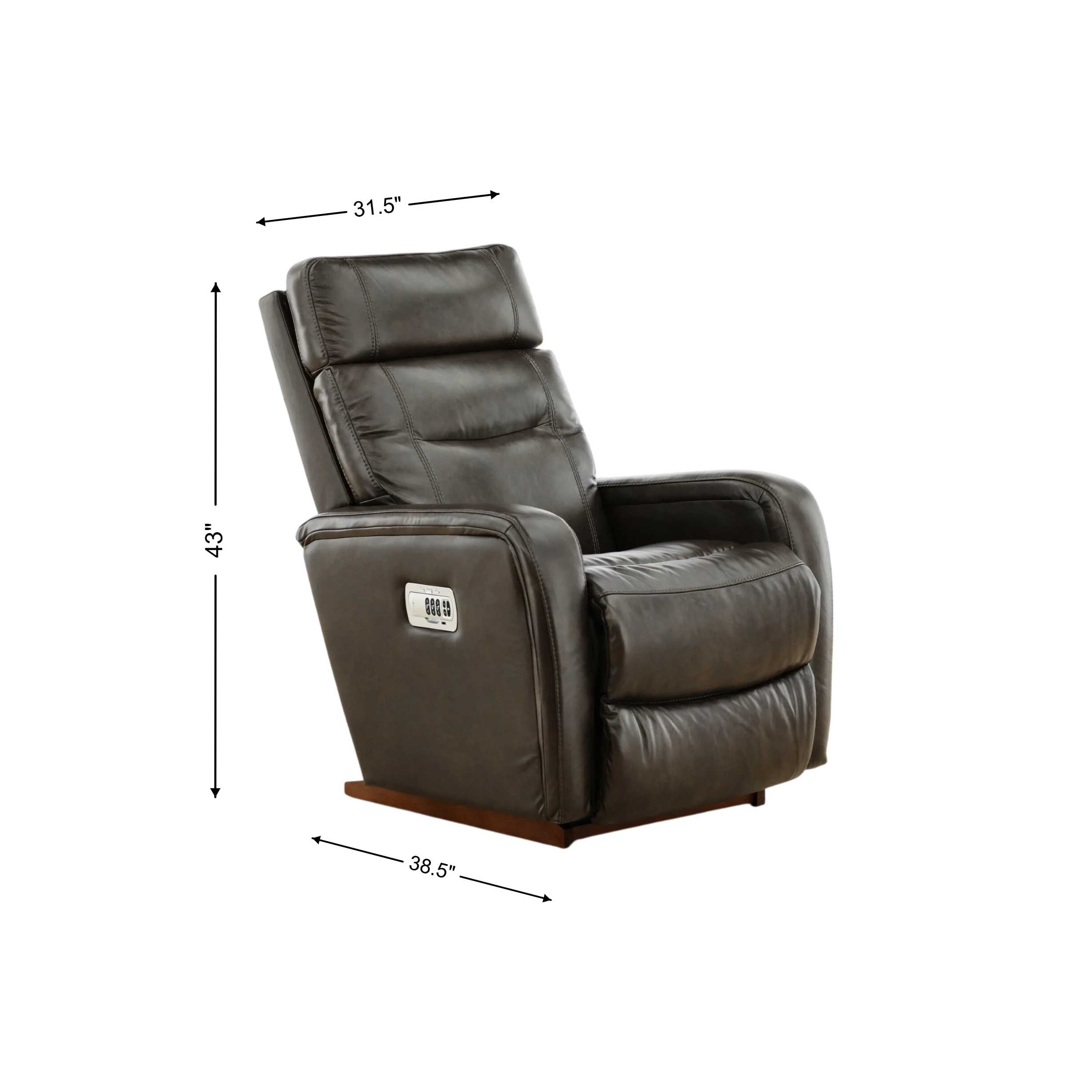 La-Z-Boy Baron Leather Power Rocker Recliner with Power Headrest