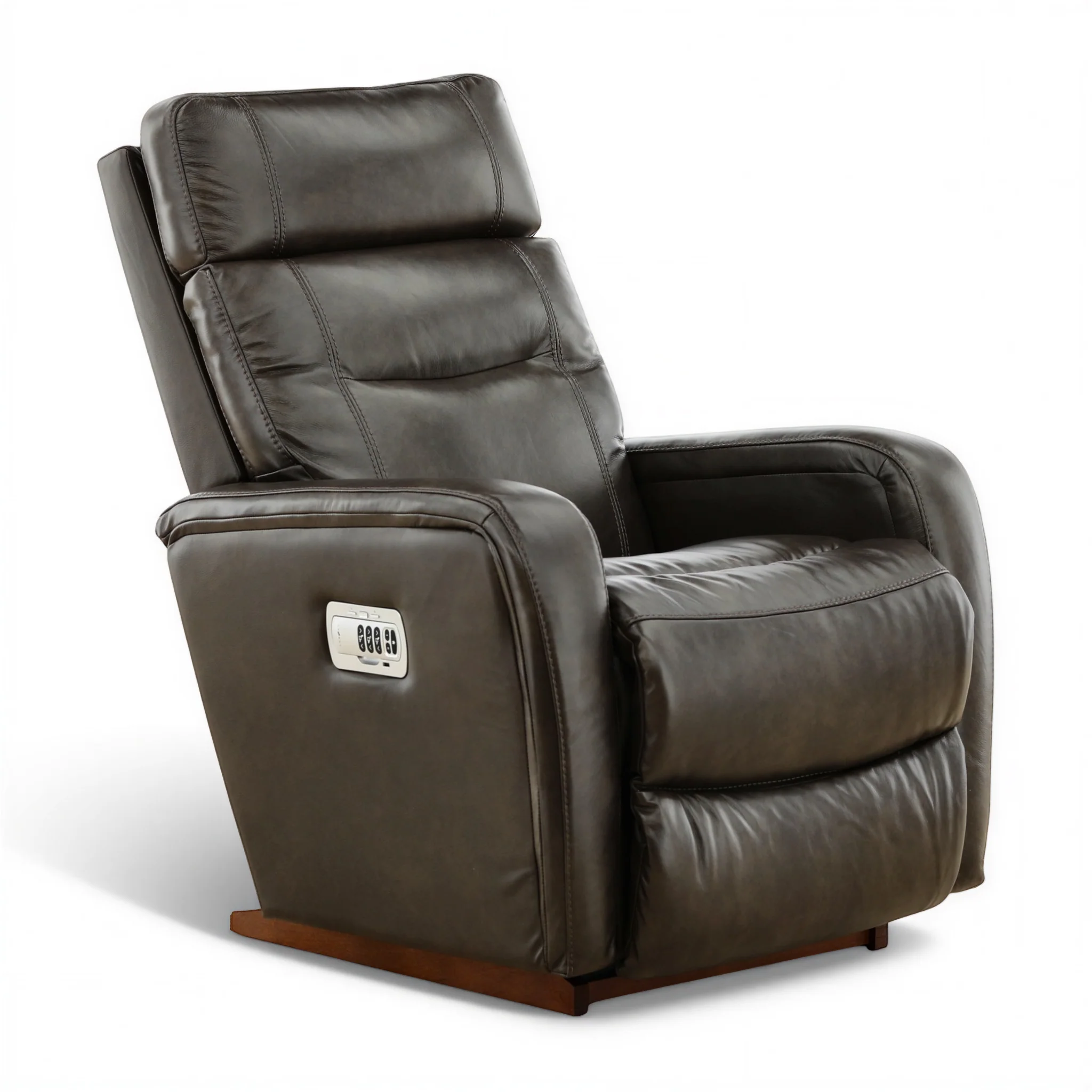 La-Z-Boy Baron Leather Power Rocker Recliner with Power Headrest