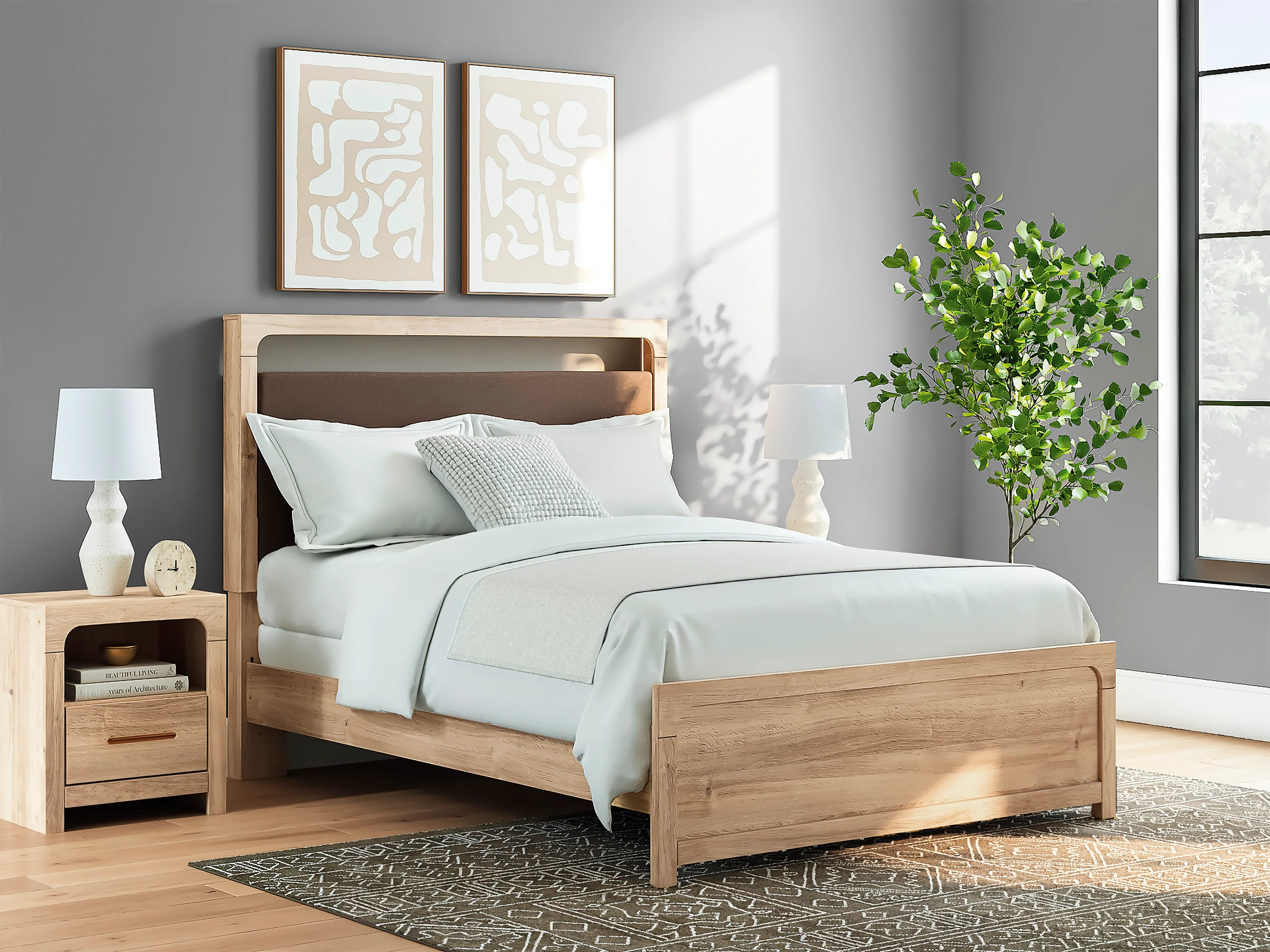 Hollymount Upholstered Panel Bed