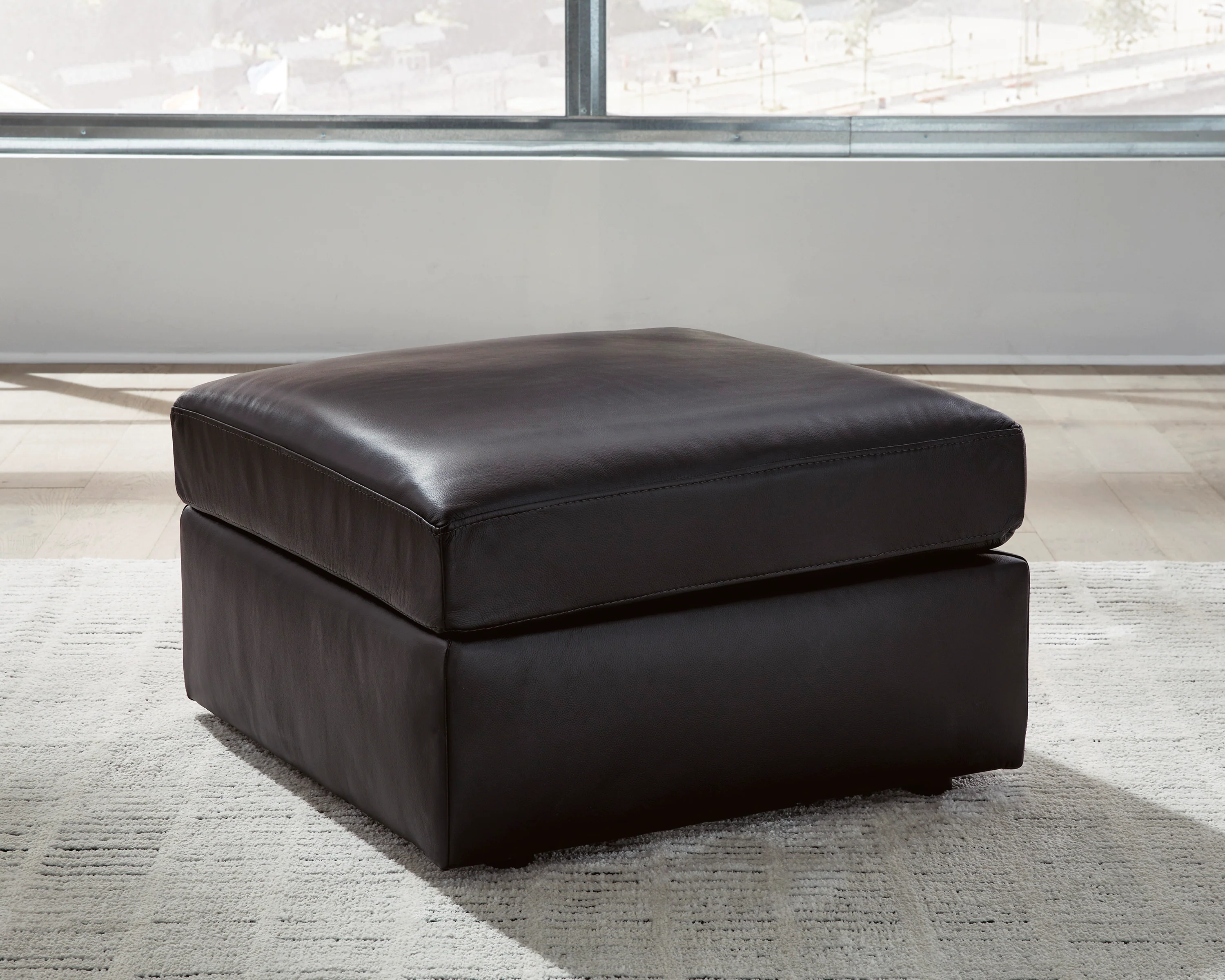 Modmax II Leather Oversized Accent Ottoman