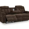 Greely Bend Power Reclining Sofa with Drop Down Table