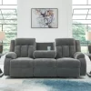 Greely Bend Power Reclining Sofa with Drop Down Table