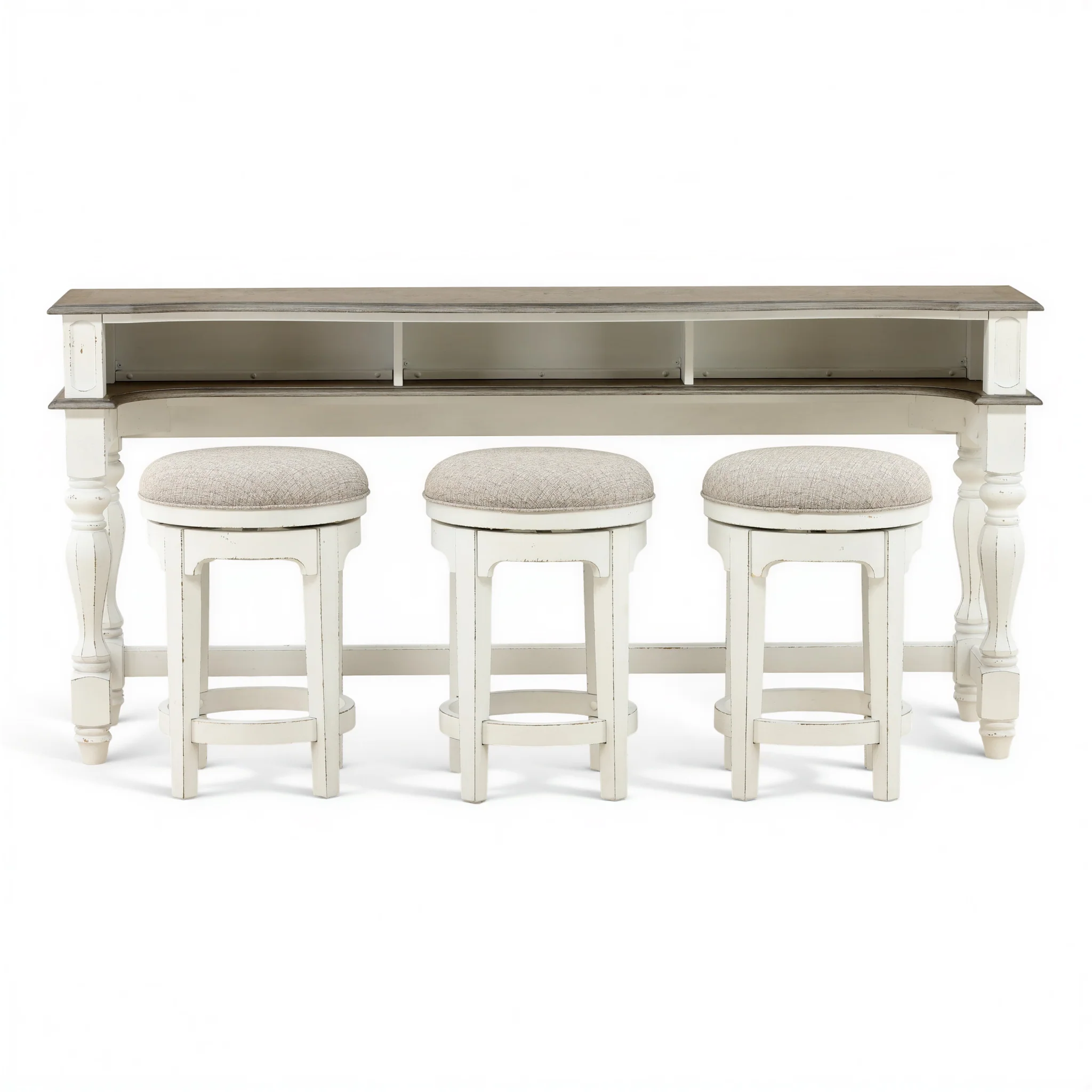 Della Console Bar Height Table and 3 Stools
