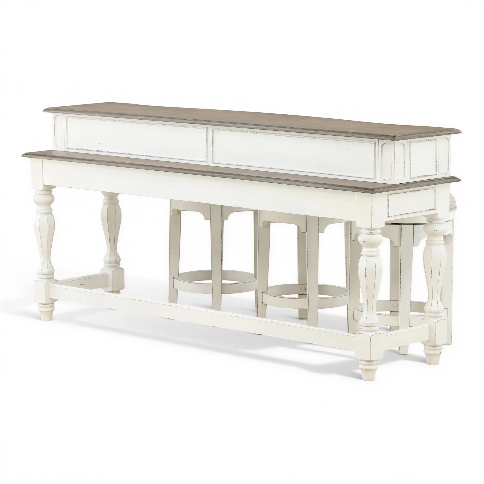 Della Console Bar Height Table and 3 Stools