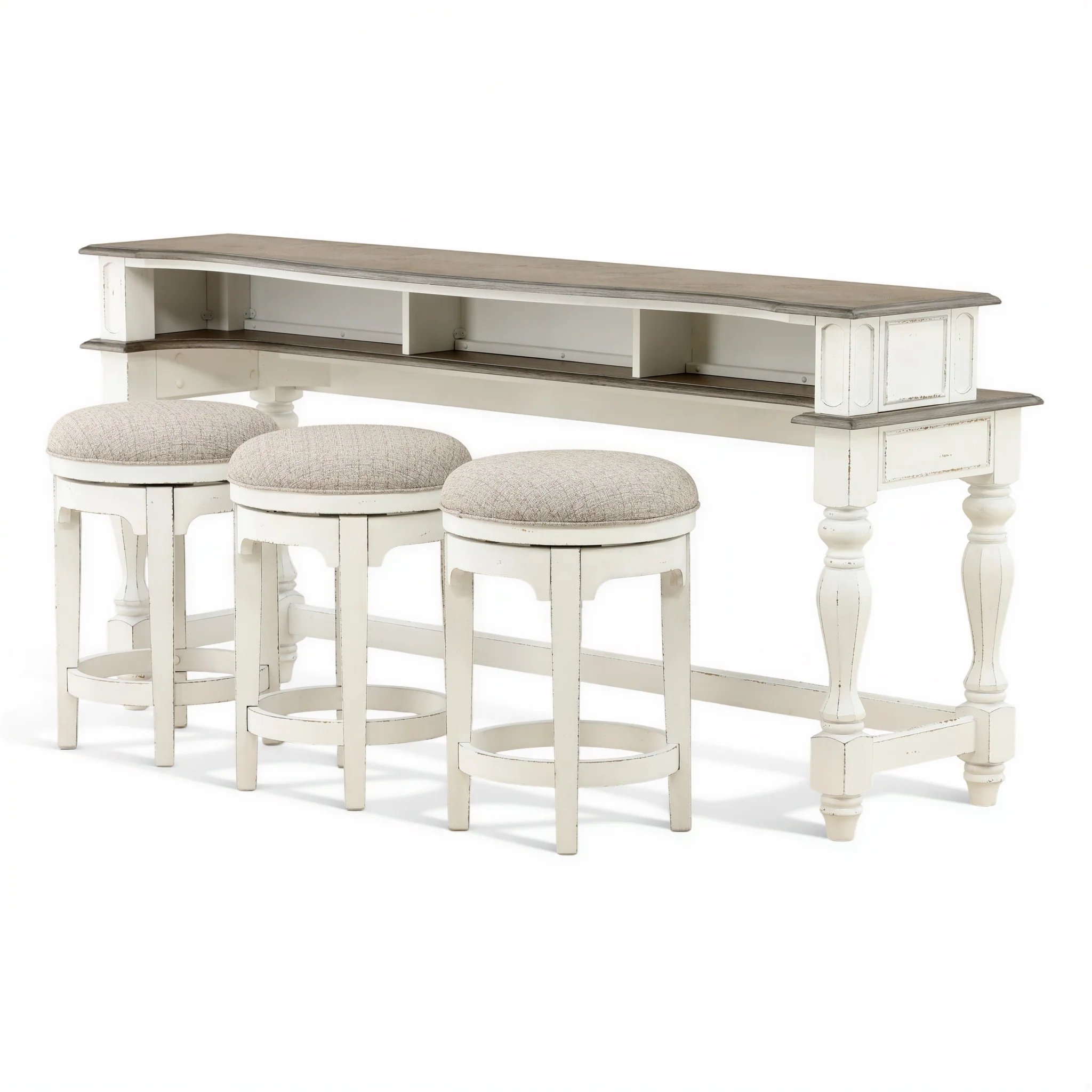 Della Console Bar Height Table and 3 Stools