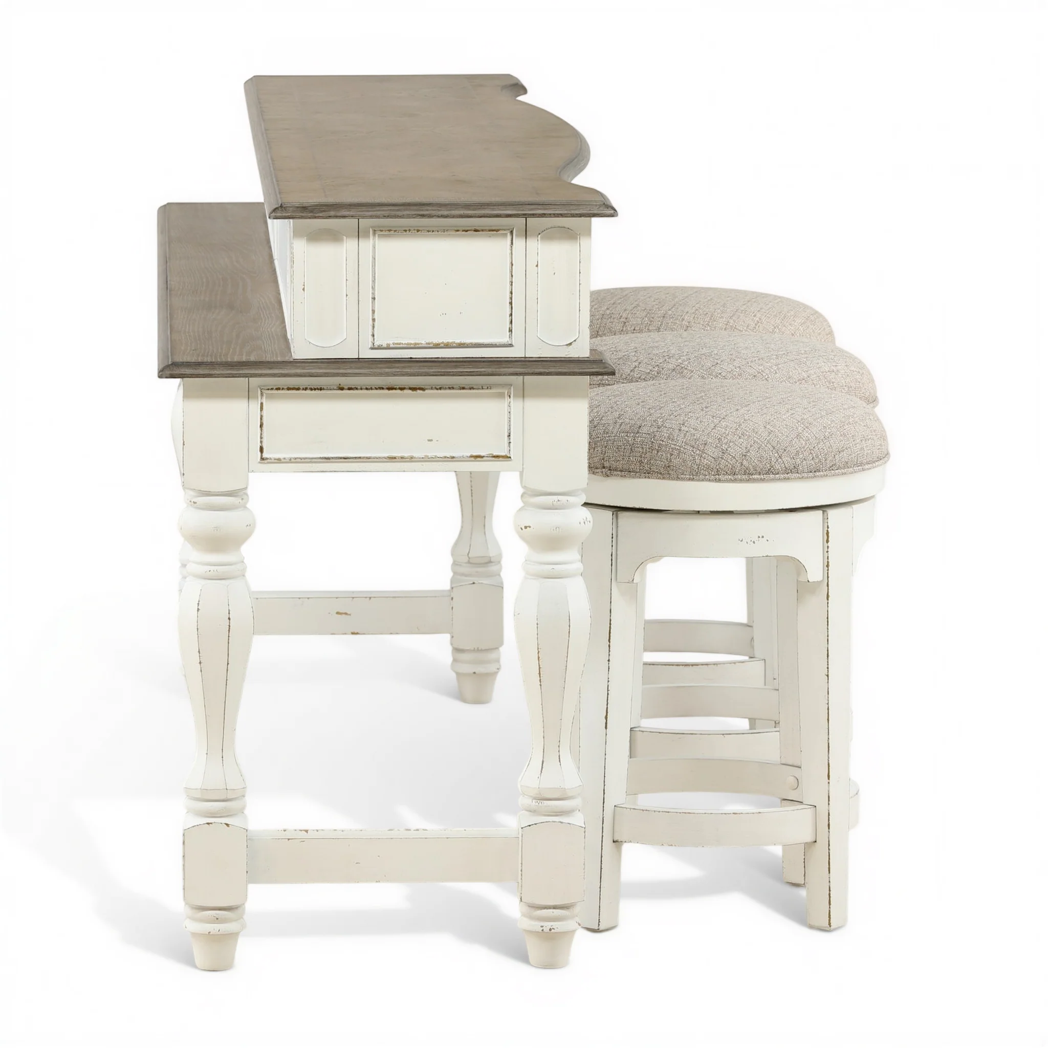 Della Console Bar Height Table and 3 Stools