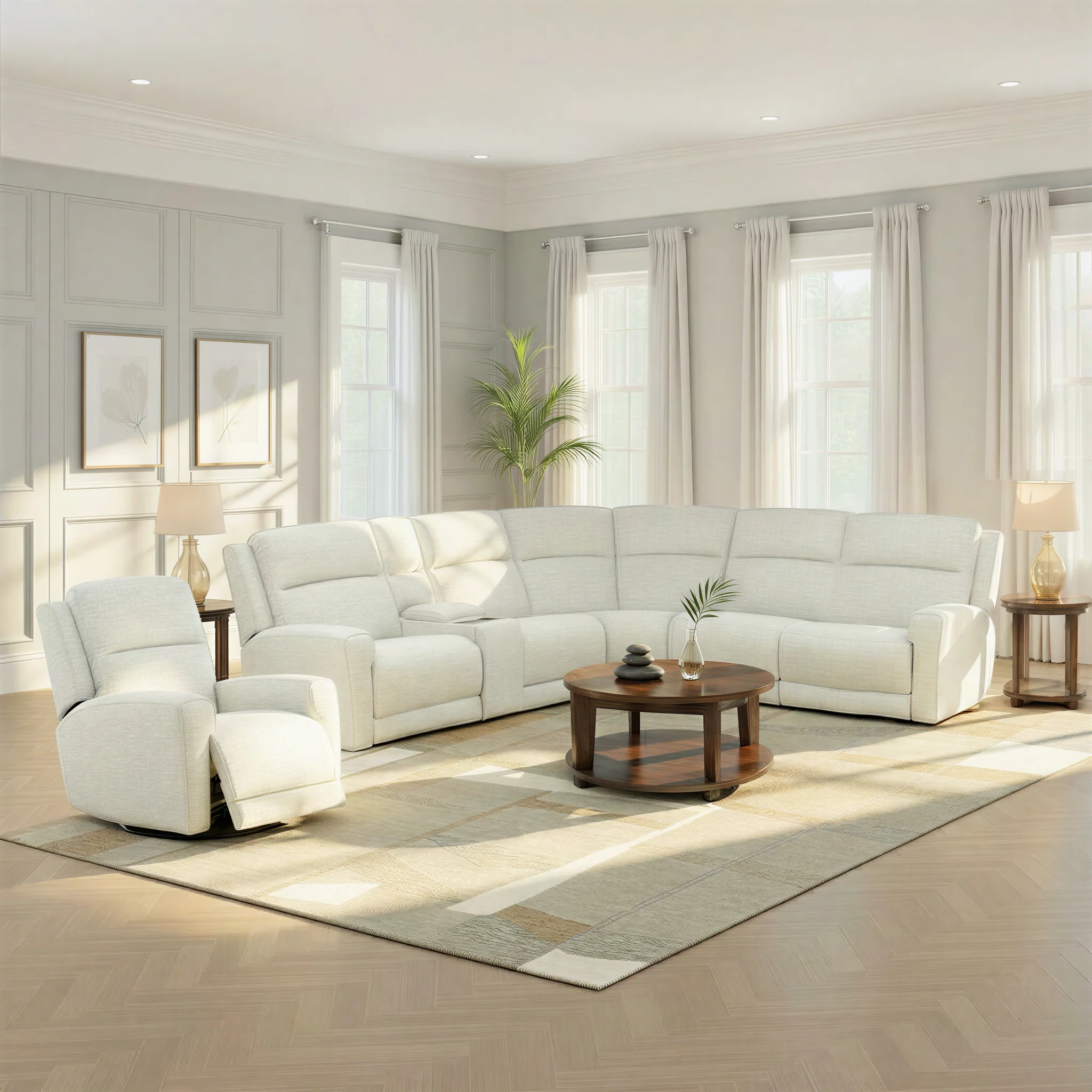 Flexsteel Draven 6-Piece Power Reclining Sectional