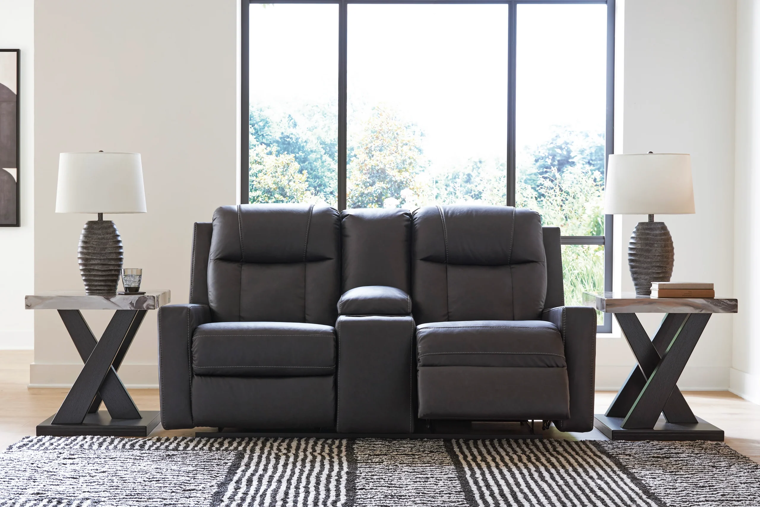 Mackmenville Double Reclining Console Loveseat