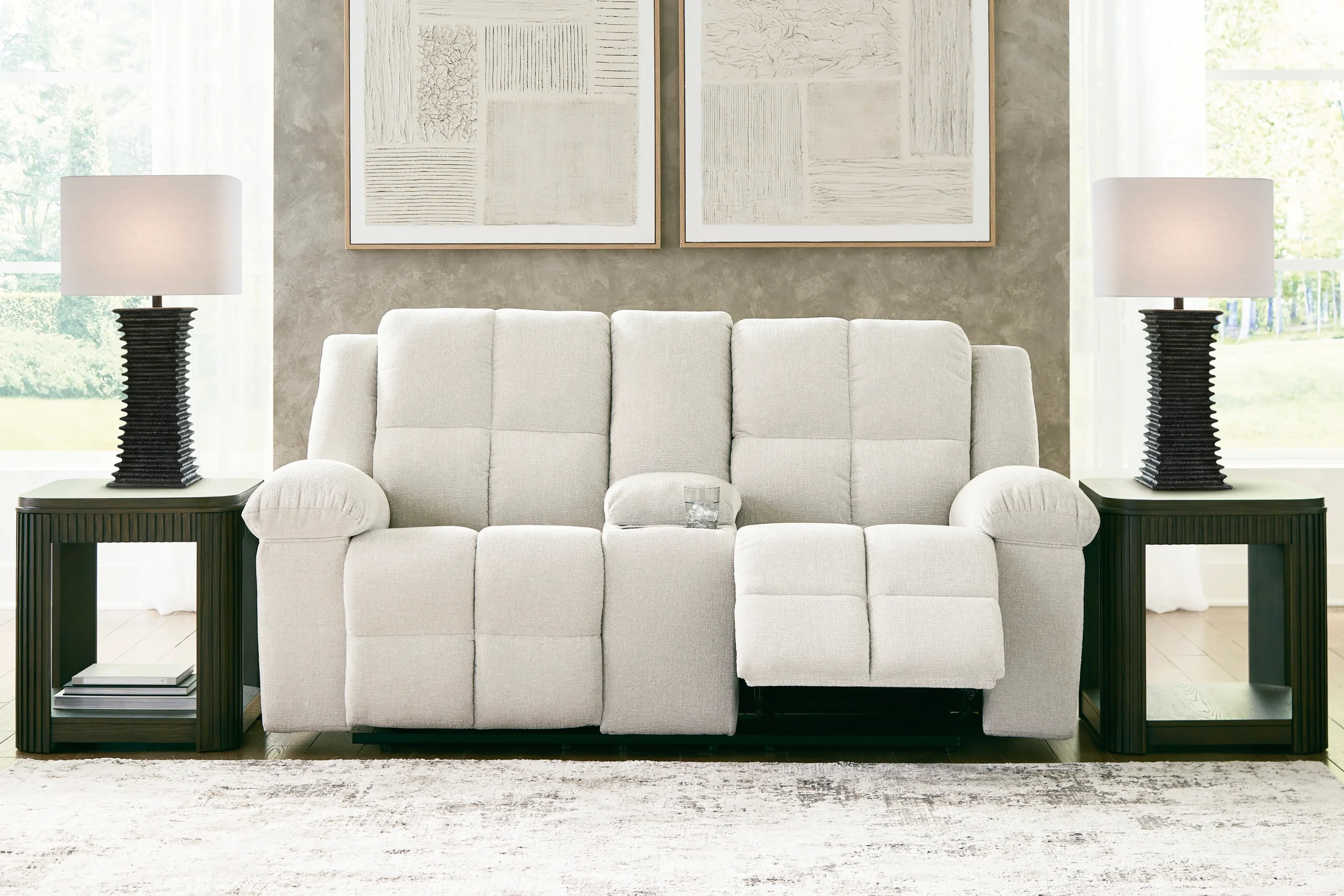 Orlen Double Reclining Console Loveseat