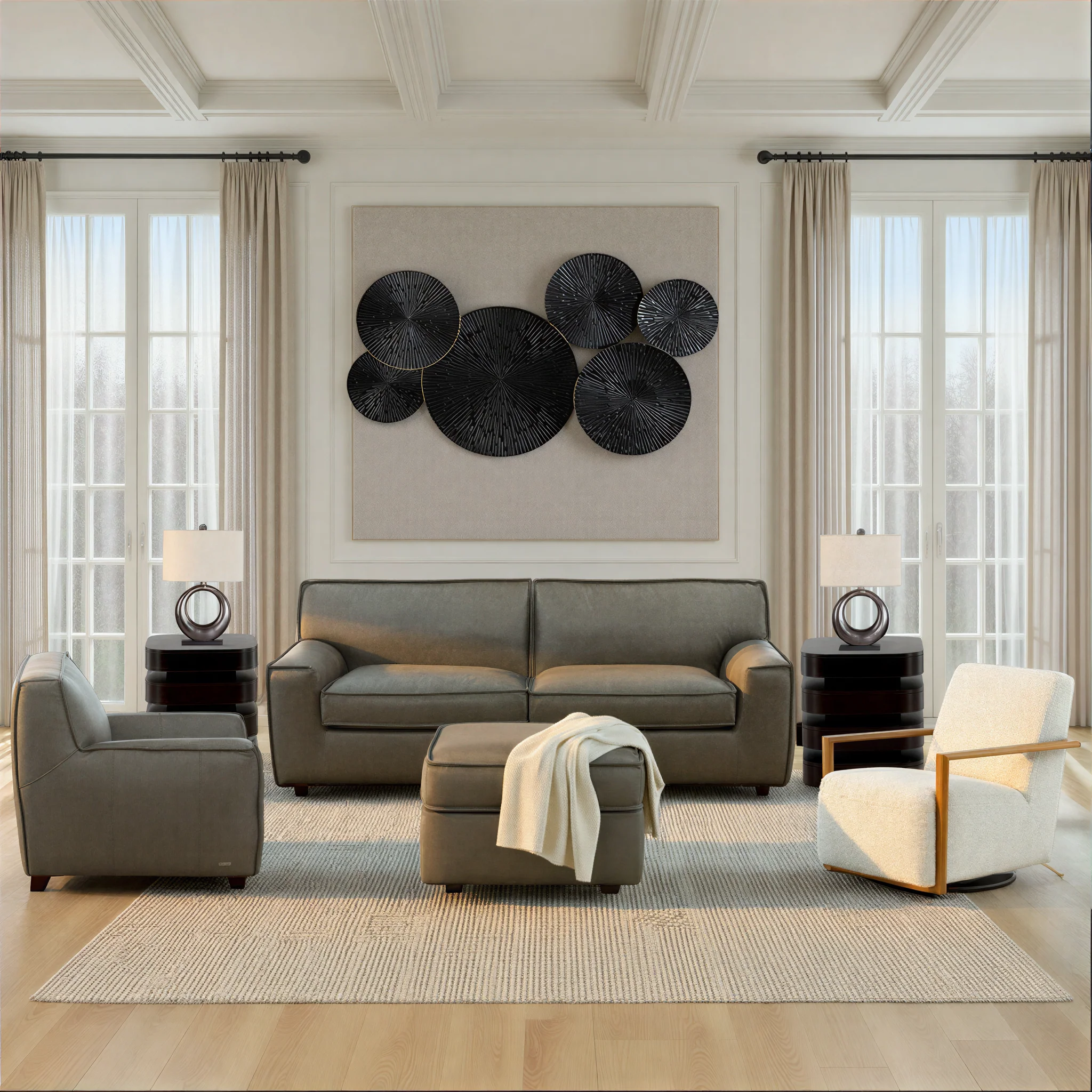 Cohen Leather 3-Seat Sofa
