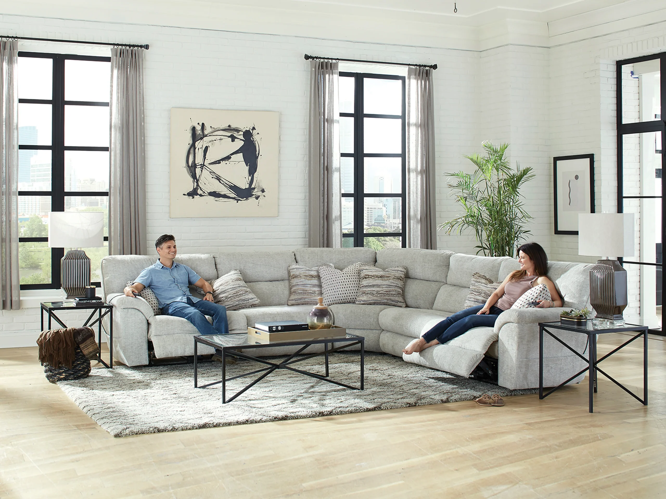 Jorja 6-Piece Power Reclining Sectional