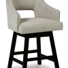Tallenger Counter Height Upholstered Swivel Bar Stool (Set of 2)