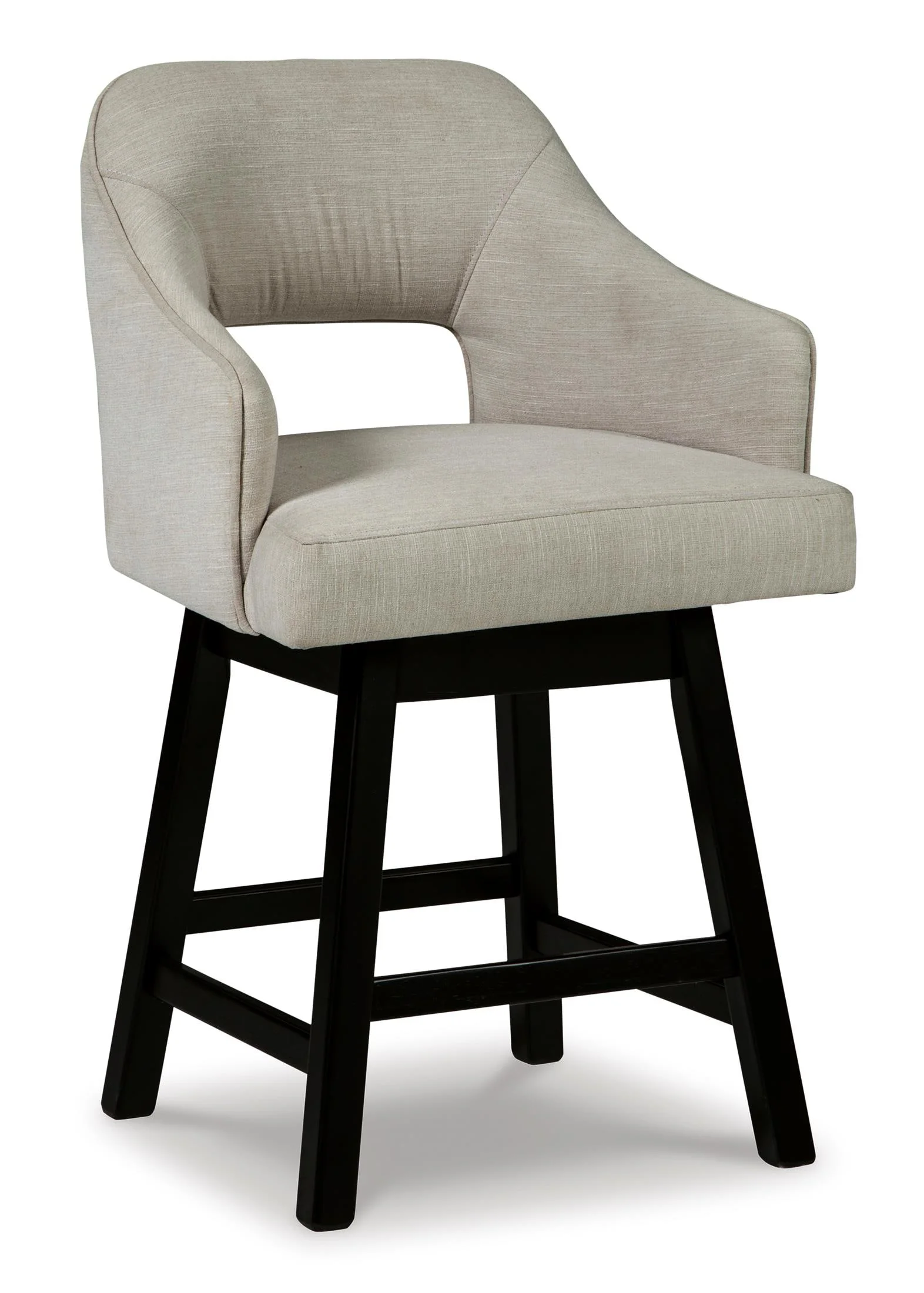 Tallenger Counter Height Upholstered Swivel Bar Stool (Set of 2)
