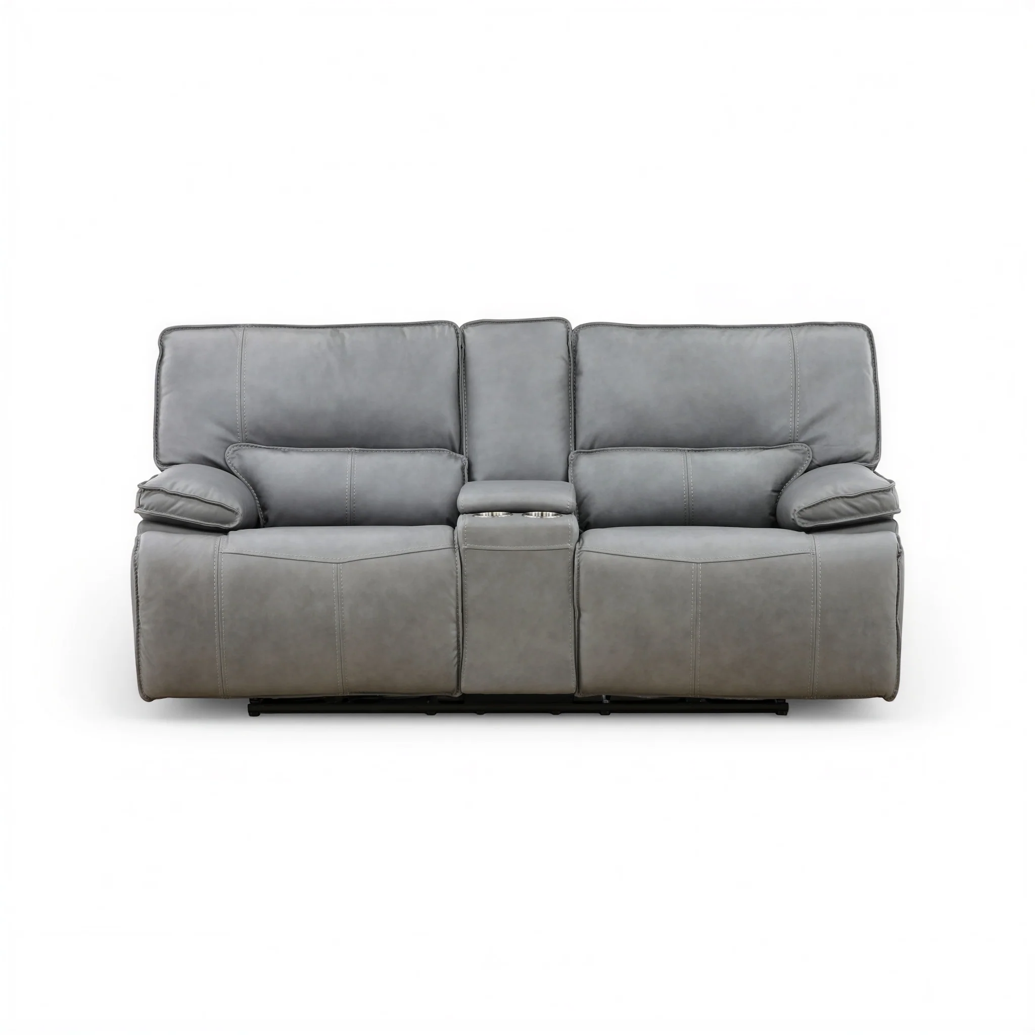 Bozeman II Leather Power Reclining Console Loveseat