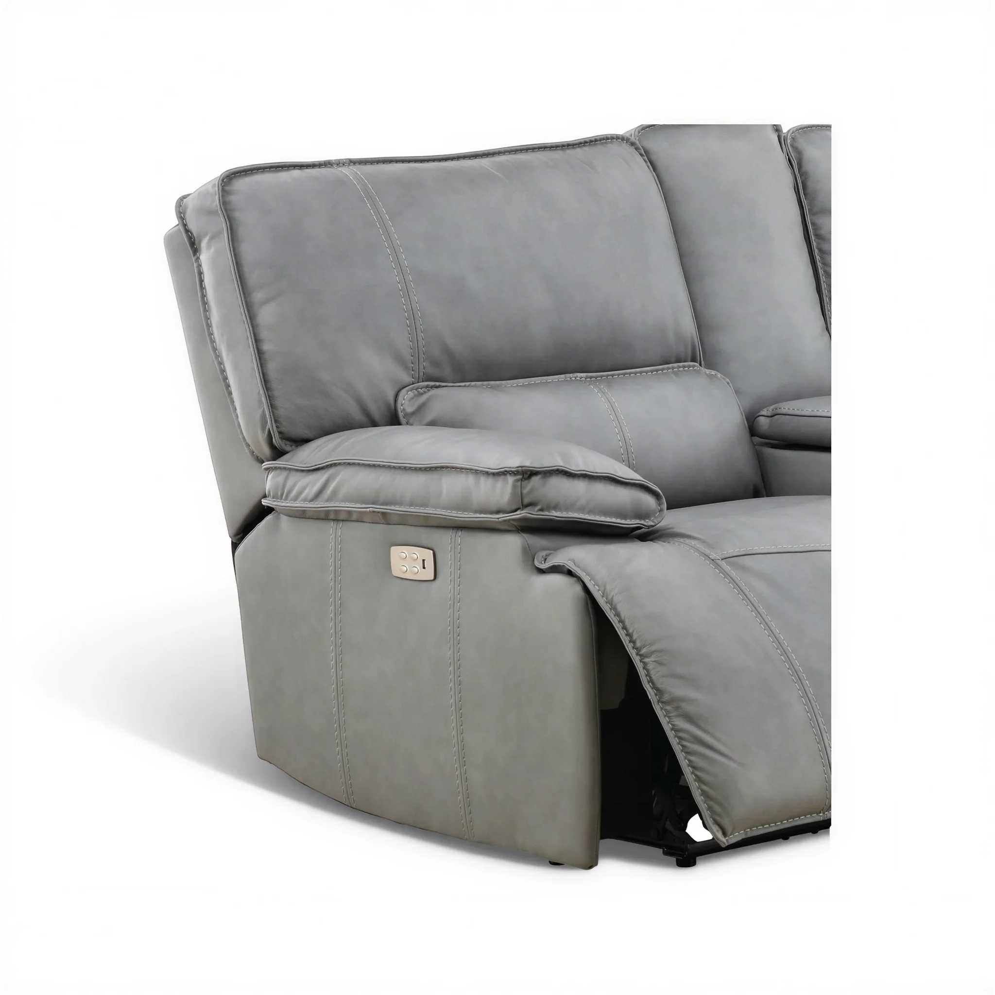 Bozeman II Leather Power Reclining Console Loveseat