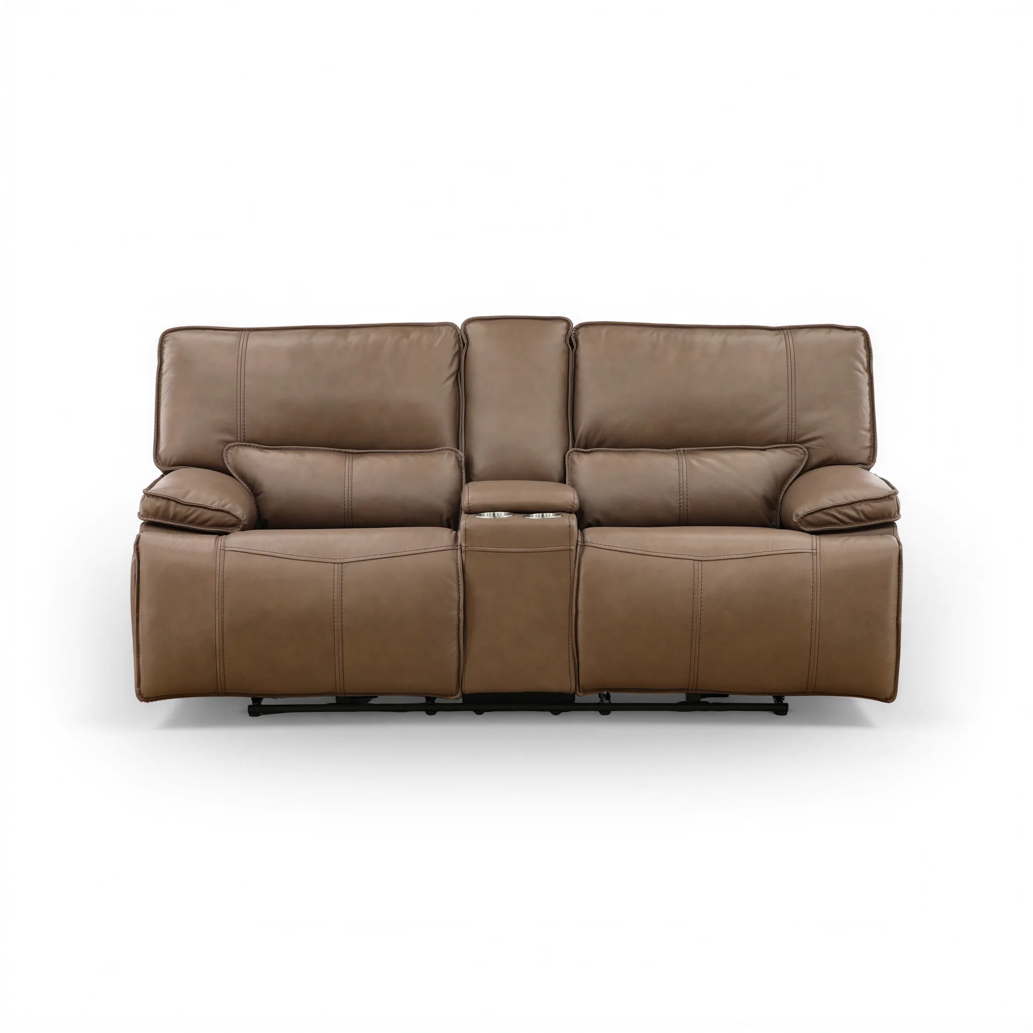 Bozeman II Leather Power Reclining Console Loveseat