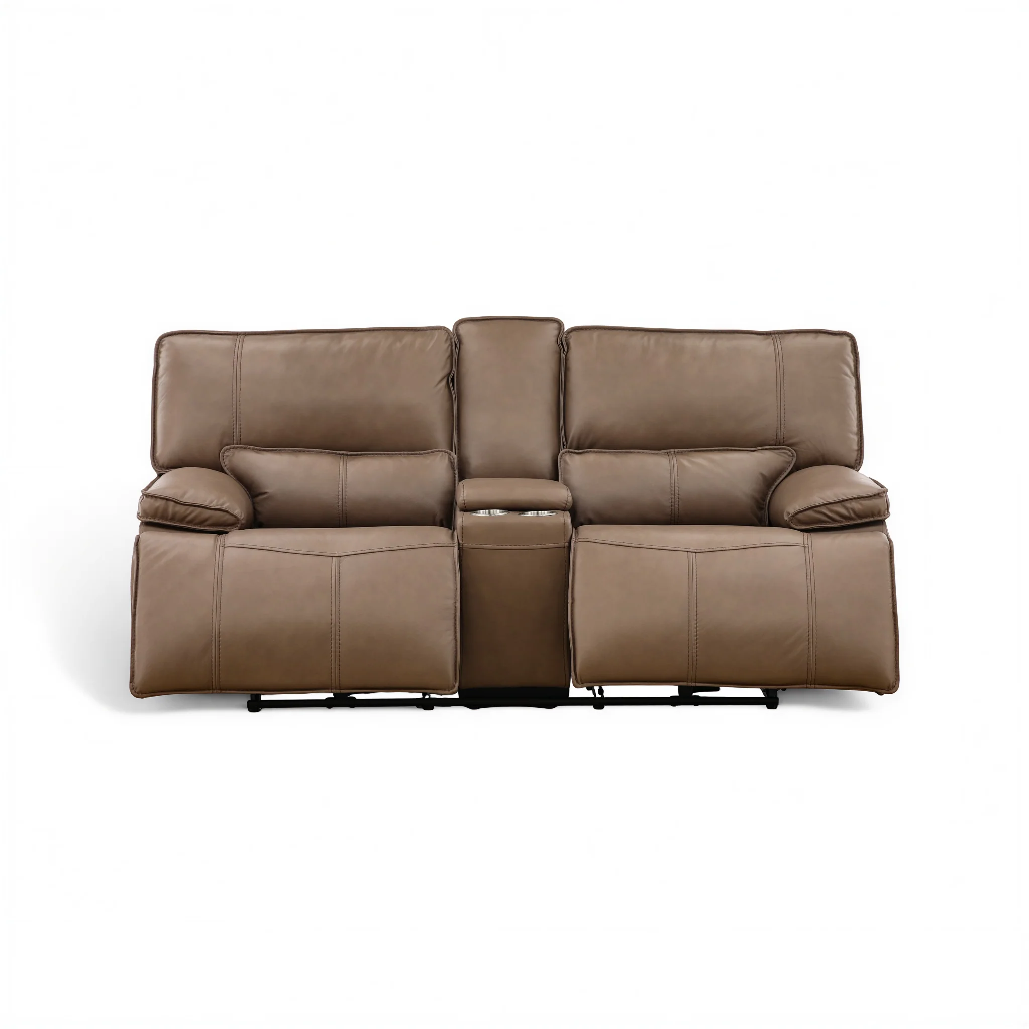 Bozeman II Leather Power Reclining Console Loveseat