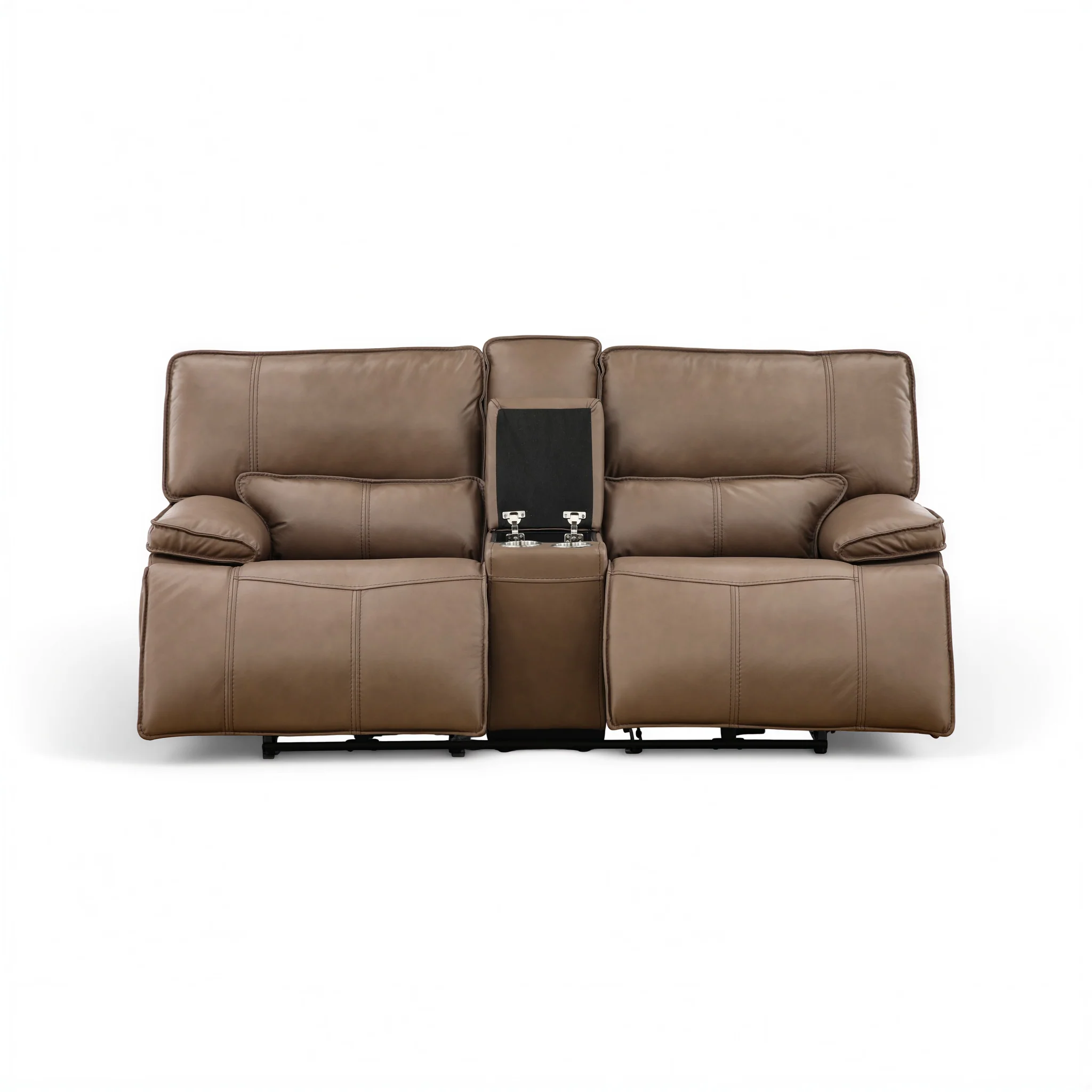 Bozeman II Leather Power Reclining Console Loveseat