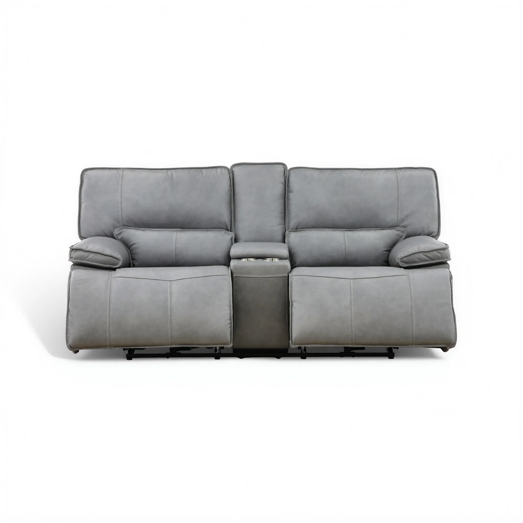 Bozeman II Leather Power Reclining Console Loveseat