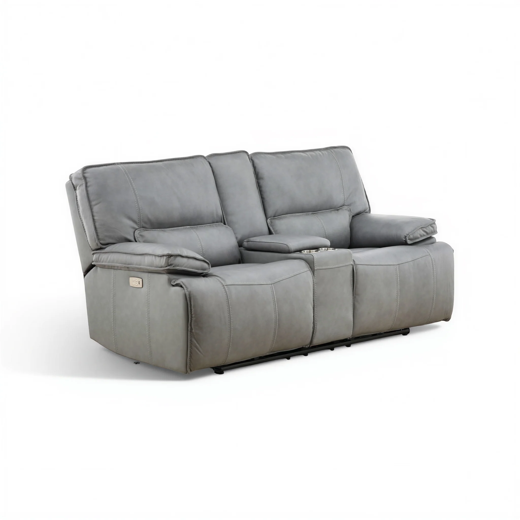 Bozeman II Leather Power Reclining Console Loveseat
