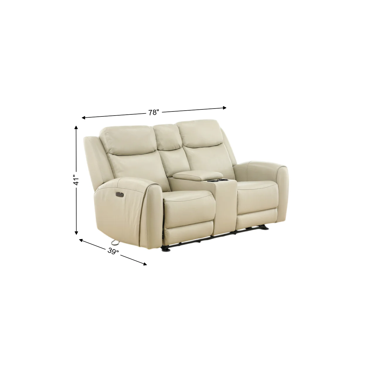Lawrence Leather Power Reclining Loveseat