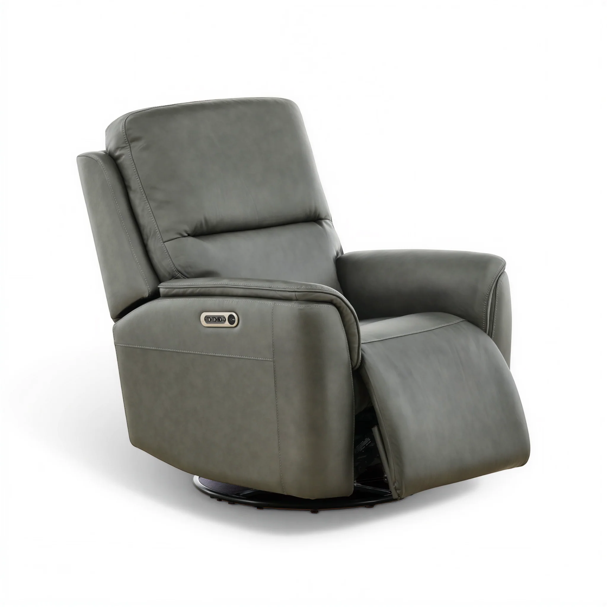Flexsteel Grayson Leather Swivel Glider Recliner
