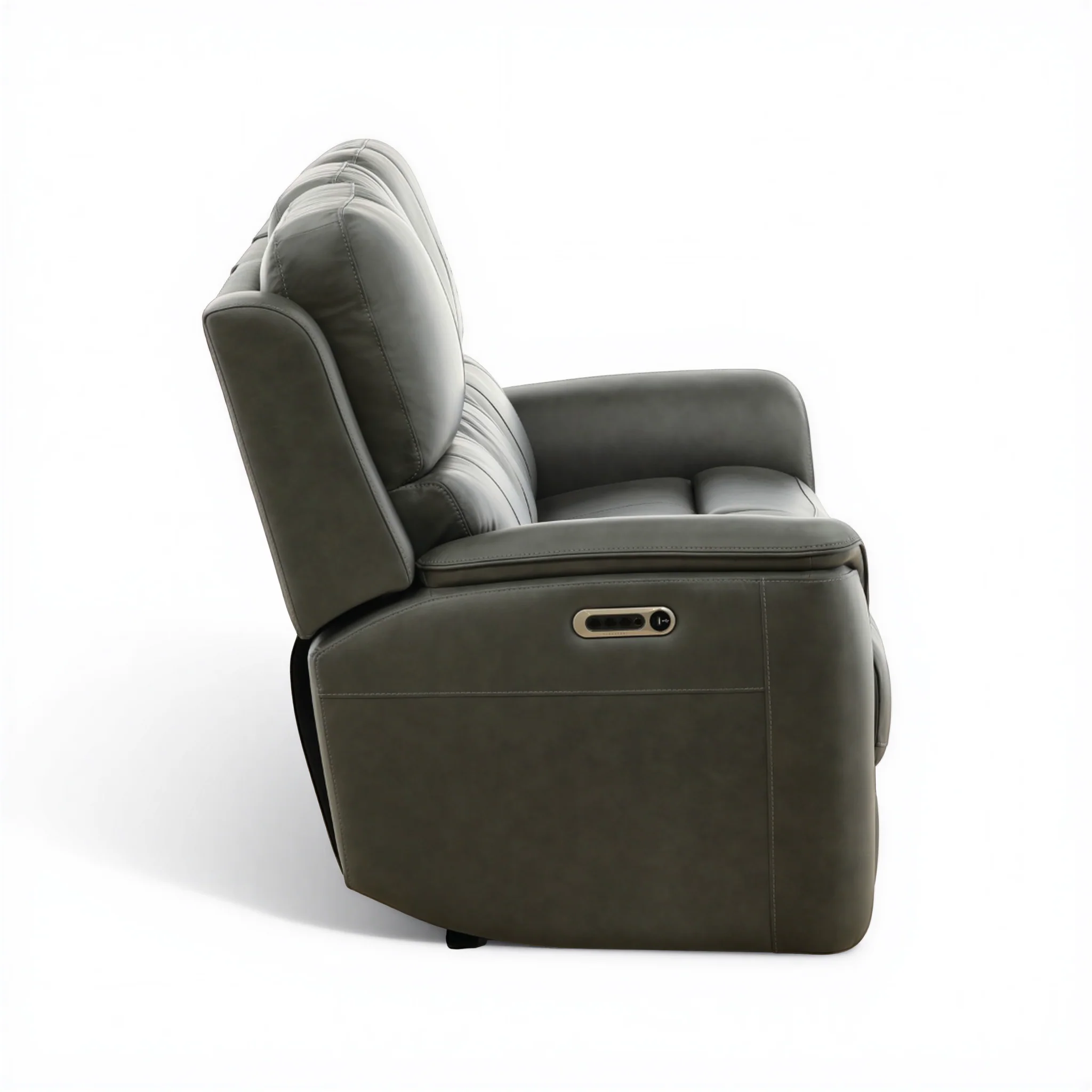 Flexsteel Grayson Leather power Sofa with Drop Down Table