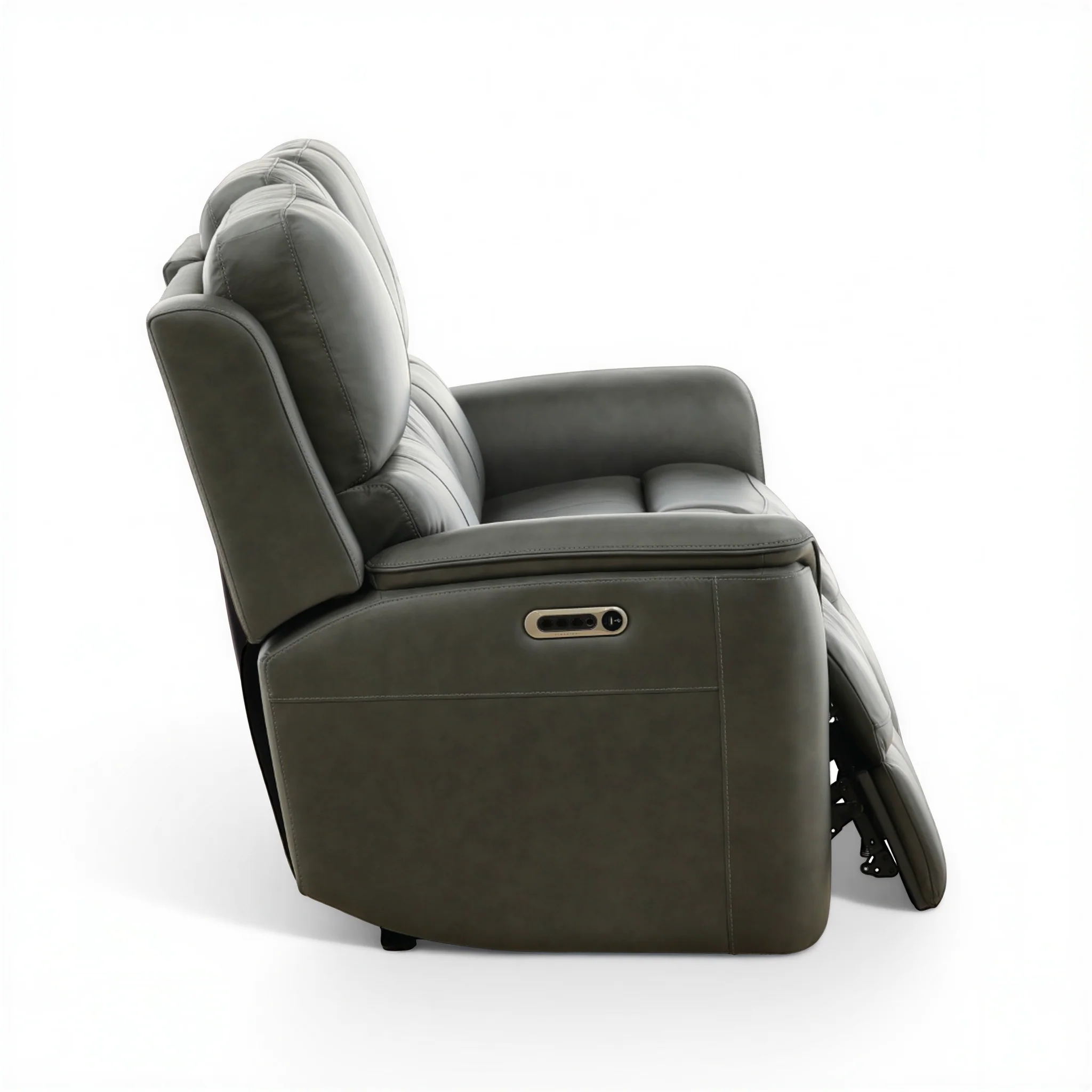 Flexsteel Grayson Leather power Sofa with Drop Down Table