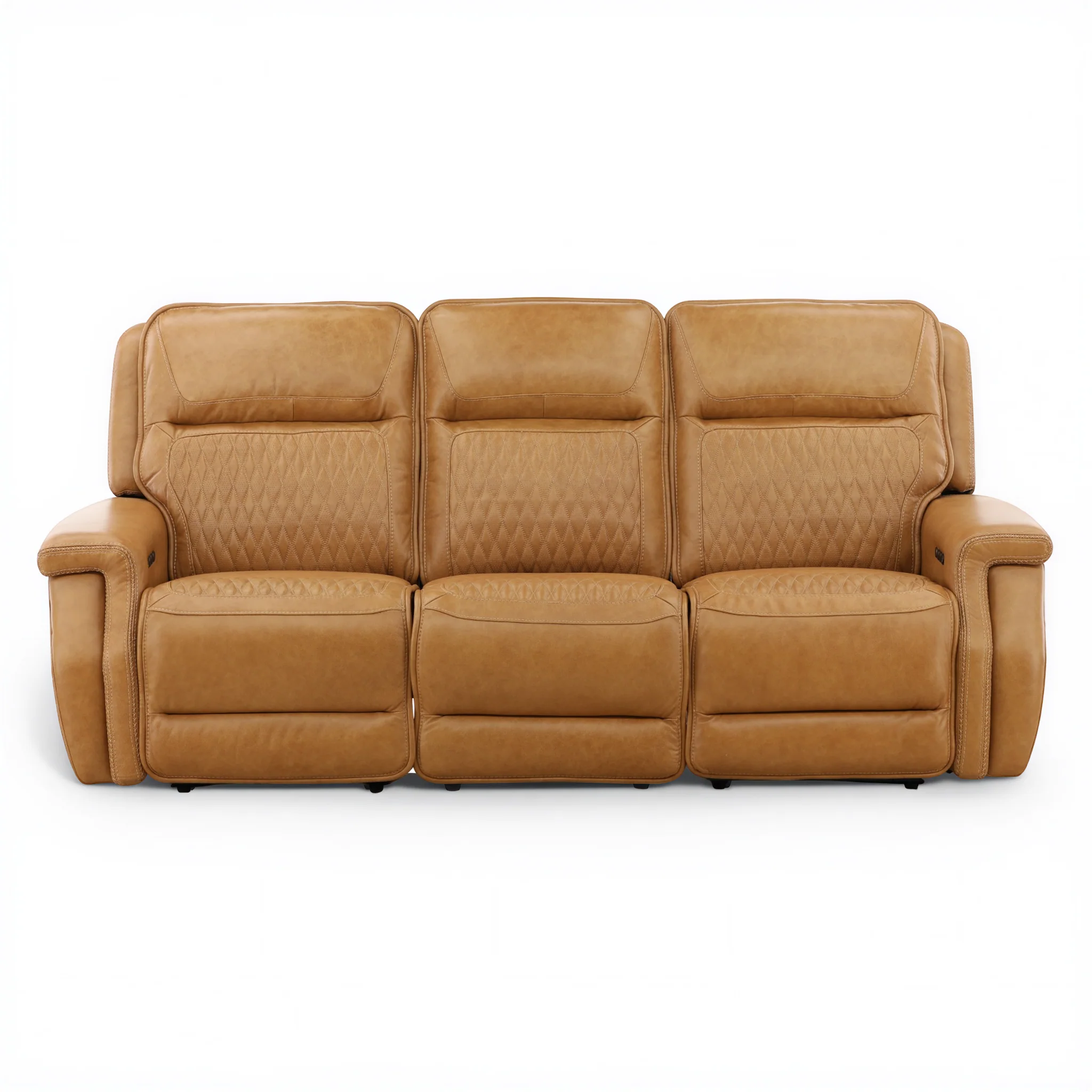 Denton Leather Power Reclining Home Theater Sofa