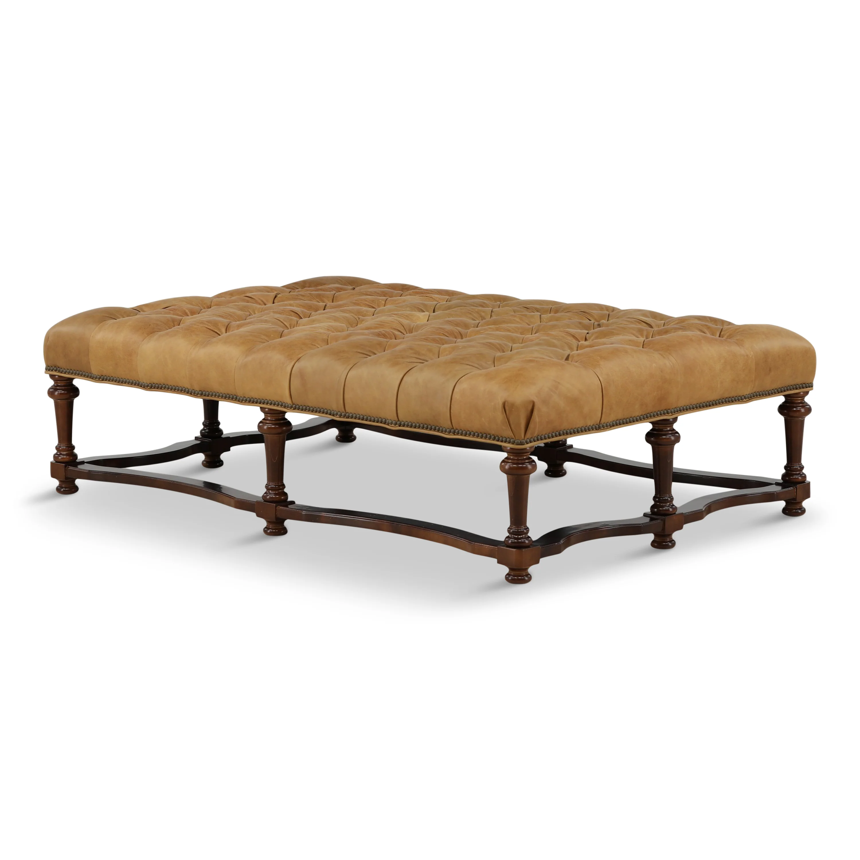 Lainey Leather Cocktail Ottoman