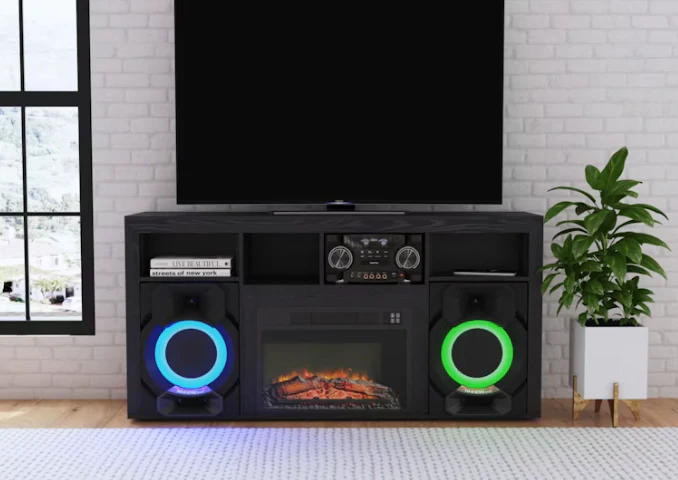 5773-lydic-fireplace-with-sound-system-1.webp Lydic Fireplace with Sound System