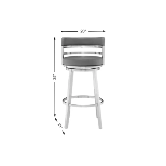 Madrid 26" Swivel Counter Height Barstool