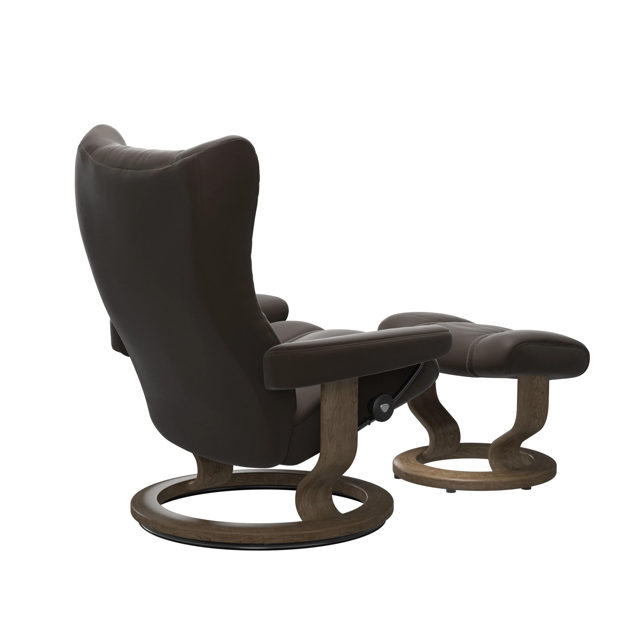 Wing Large Classic Chair and Ottoman